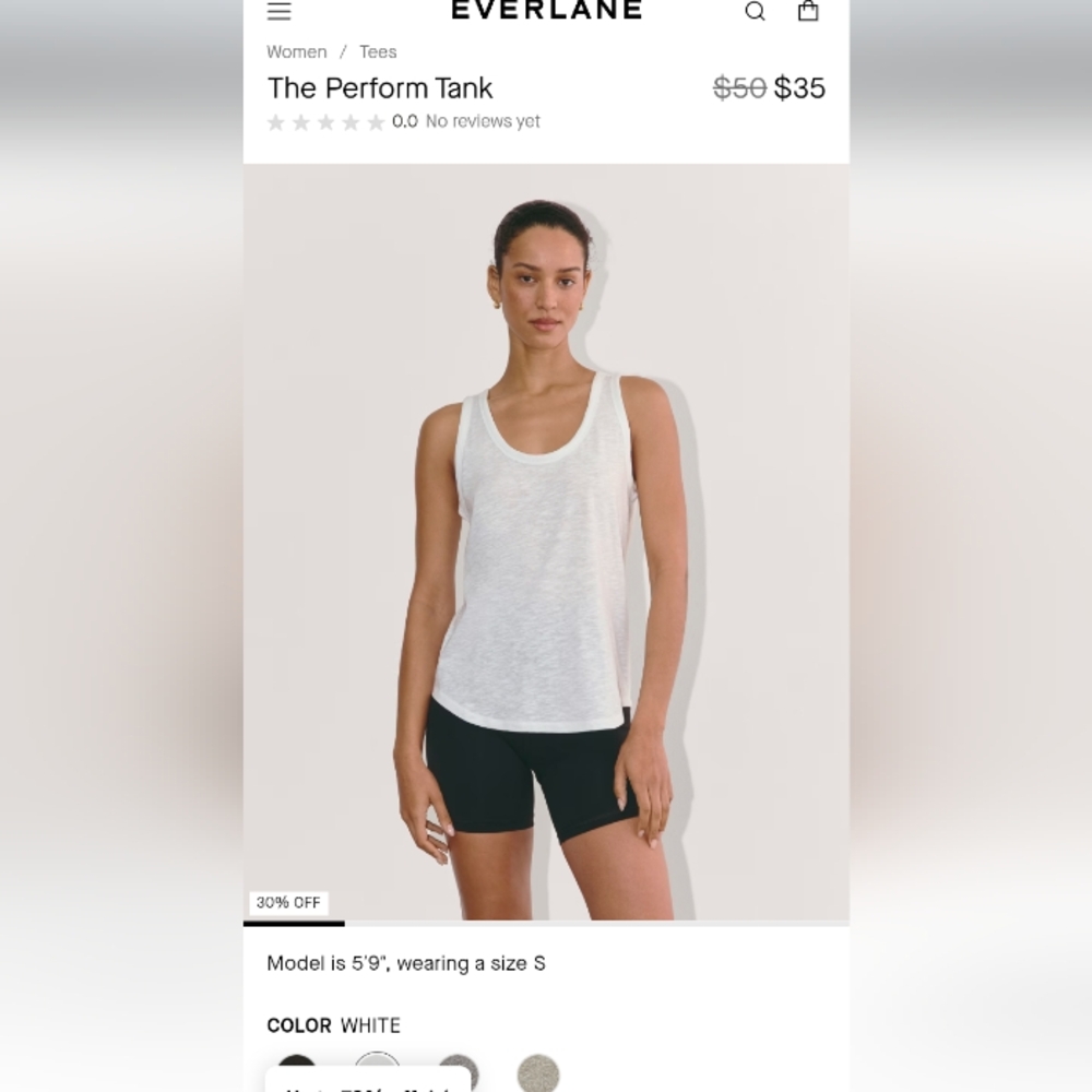 EUC Everlane Cotton Racerback Tanks- Bundle of 2, Black & White, XXS